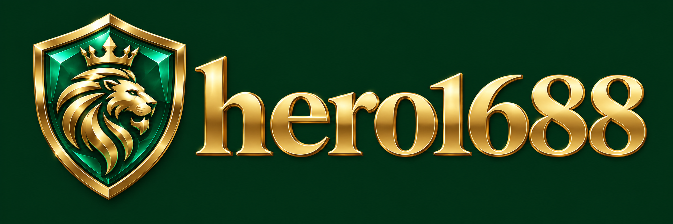 โลโก้ hero1688 สีเขียวทอง